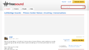 Freesound聲音庫：Fitness Center Noises | Grunting | Conversations-資源代表圖