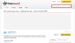 Freesound聲音庫：Gas cooker gas oven - igniting the gas - short version.WAV-資源代表圖