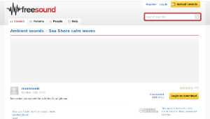 Freesound聲音庫：Sea Shore calm waves-資源代表圖