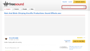 Freesound聲音庫：Rain And Birds Chirping Krucifix Productions Sound Effects.wav-資源代表圖