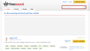 Freesound聲音庫：In the evening the bird and the cricket-資源代表圖