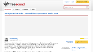 Freesound聲音庫：natural history museum Berlin.WAV縮圖