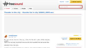 Freesound聲音庫：thunder far in city 160601_0895.wav-資源代表圖