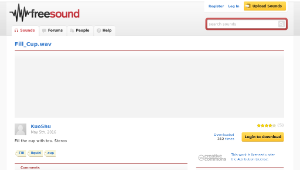 Freesound聲音庫：Fill_Cup.wav