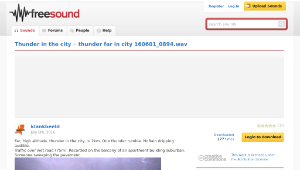 Freesound聲音庫：thunder far in city 160601_0894.wav-資源代表圖