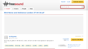 Freesound聲音庫：Bird Noise and Ambience London 27-04-16.aif-資源代表圖