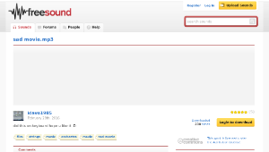 Freesound聲音庫：sad movie.mp3