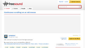 Freesound聲音庫：Continuous scrolling on an old mouse-資源代表圖