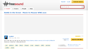 Freesound聲音庫：Battle in the forest - Mosin Vs Mauser WW2.wav-資源代表圖