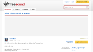 Freesound聲音庫：Wine Glass Tuned To 400Hz縮圖
