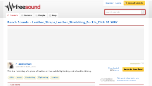 Freesound聲音庫：Leather_Straps_Leather_Stretching_Buckle_Click 01.WAV-資源代表圖