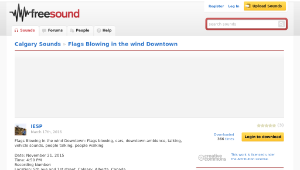 Freesound聲音庫：Flags Blowing in the wind Downtown-資源代表圖
