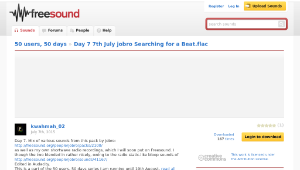 Freesound聲音庫：Day 7 7th July jobro Searching for a Beat.flac