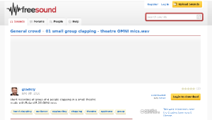 Freesound聲音庫：01 small group clapping - theatre OMNI mics.wav縮圖
