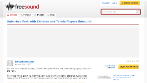 Freesound聲音庫：Suburban Park with Children and Tennis Players (binaural)-資源代表圖