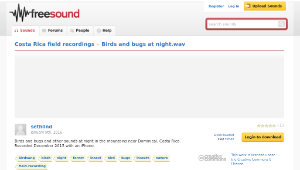 Freesound聲音庫：Birds and bugs at night.wav縮圖