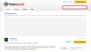 Freesound聲音庫：knocking.wav-資源代表圖