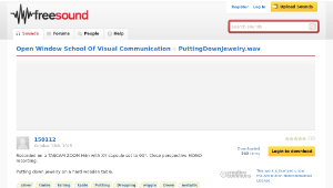 Freesound聲音庫：PuttingDownJewelry.wav縮圖