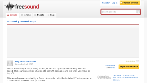 Freesound聲音庫：squeaky sound.mp3縮圖