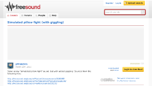 Freesound聲音庫：Simulated pillow fight (with giggling)-資源代表圖