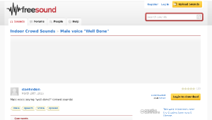 Freesound聲音庫：Male voice "Well Done"-資源代表圖
