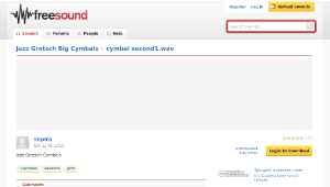 Freesound聲音庫：cymbal second1.wav