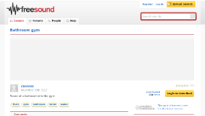Freesound聲音庫：Bathroom gym