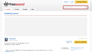 Freesound聲音庫：Bubbling Sauce縮圖