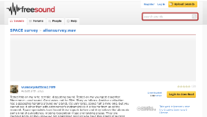 Freesound聲音庫：aliensurvey.wav