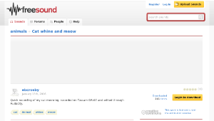 Freesound聲音庫：Cat whine and meow-資源代表圖