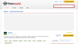Freesound聲音庫：kyoto-prayer.wav