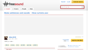 Freesound聲音庫：Close curtains.wav-資源代表圖