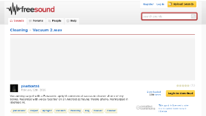 Freesound聲音庫：Vacuum 2.wav