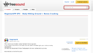 Freesound聲音庫：Body Hitting Ground + Bones Cracking