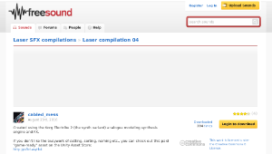 Freesound聲音庫：Laser compilation 04縮圖