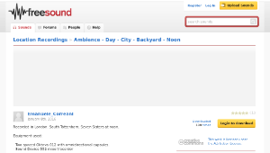 Freesound聲音庫：Ambience - Day - City - Backyard - Noon縮圖