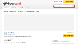 Freesound聲音庫：Sessão de Filme