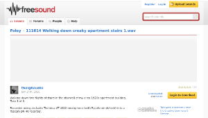 Freesound聲音庫：111614 Walking down creaky apartment stairs 1.wav-資源代表圖
