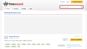 Freesound聲音庫：Rolling Drawer.wav縮圖