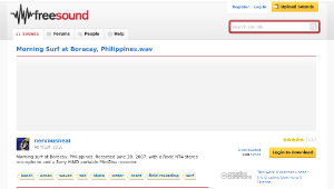 Freesound聲音庫：Morning Surf at Boracay, Philippines.wav縮圖