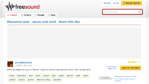 Freesound聲音庫：Maziarnia Lake - waves and wind - Zoom H2n.flac-資源代表圖