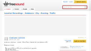 Freesound聲音庫：Ambience - City - Evening - Traffic縮圖