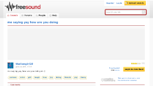 Freesound聲音庫：me saying yay how are you doing