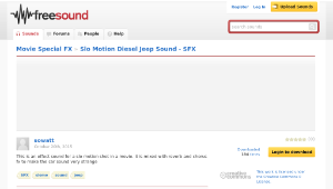 Freesound聲音庫：Slo Motion Diesel Jeep Sound - SFX -資源代表圖