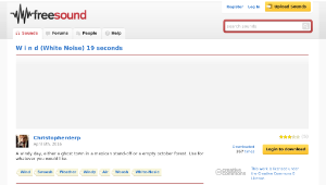 Freesound聲音庫：W i n d  (White Noise) 19 seconds-資源代表圖