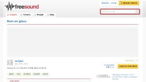 Freesound聲音庫：Rain on glass-資源代表圖