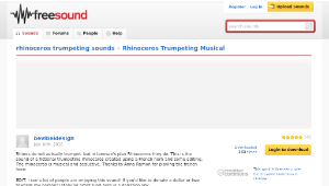 Freesound聲音庫：Rhinoceros Trumpeting Musical縮圖