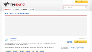 Freesound聲音庫：Rain on the windows-資源代表圖