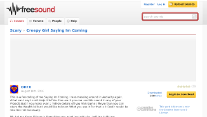 Freesound聲音庫：Creepy Girl Saying Im Coming縮圖