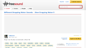 Freesound聲音庫：Slow Dropping Water 5縮圖